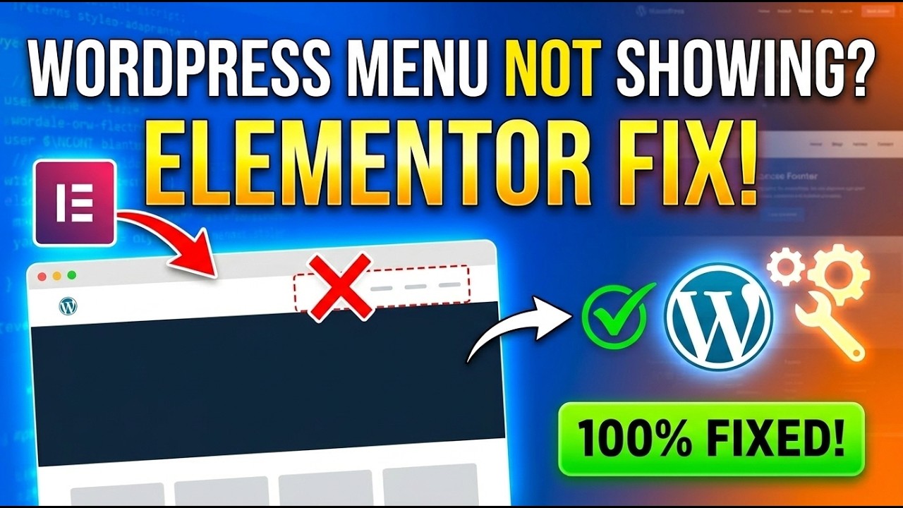 Меню WordPress не отображается на сайте, созданном с помощью Elementor? Быстрое решение проблемы!