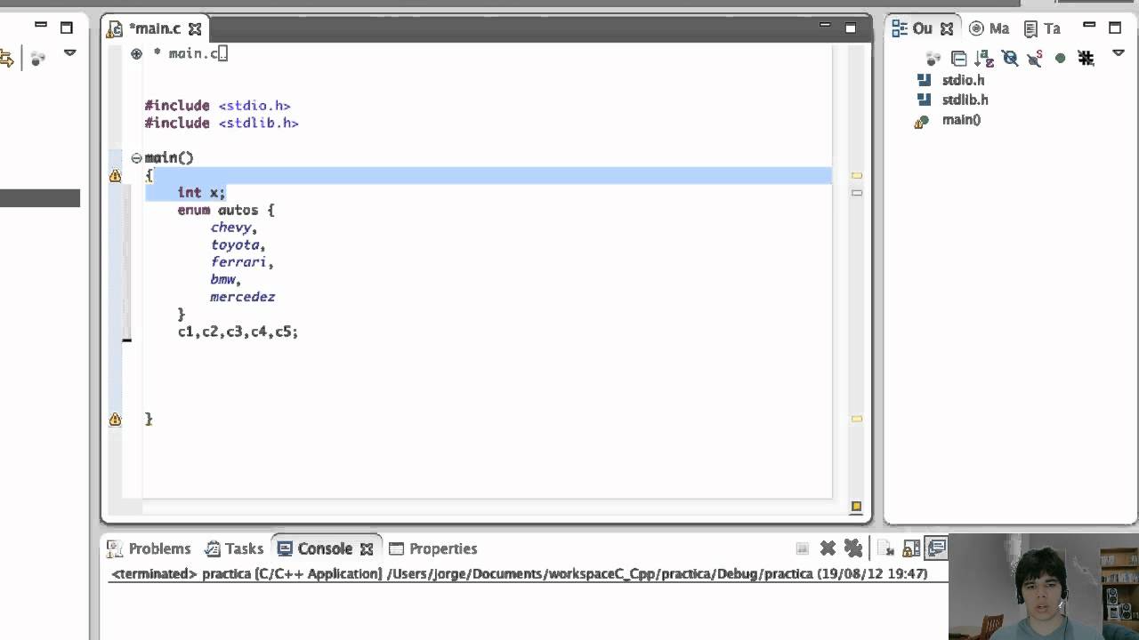 Programacion en C - tipo de dato Enum