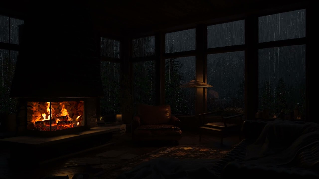 Heavy Rain Ambience for Insomnia Help, Stress Calm and Focused Thinking