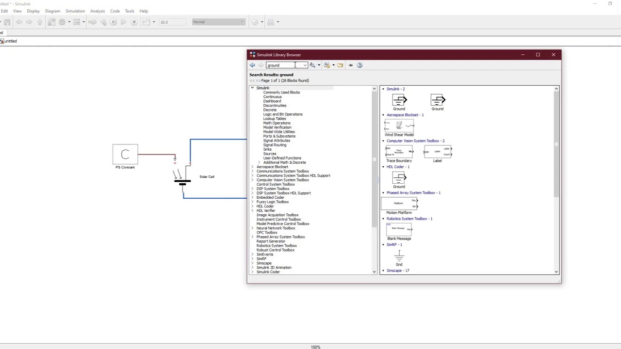 1  Simulation Of PV Cell In MATLAB And Obtaining V I Characteristics