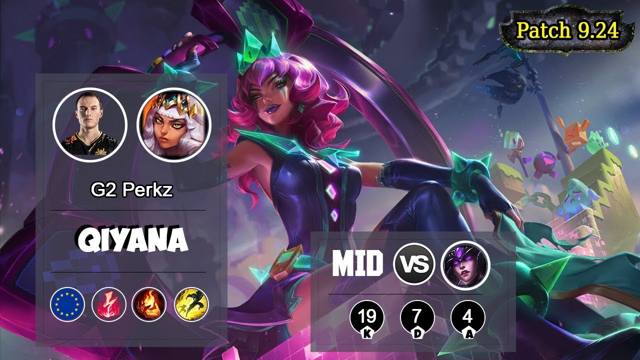 G2 Perkz Qiyana MID vs Syndra | LOL | S9 EUW Grandmaster - Full Gameplay