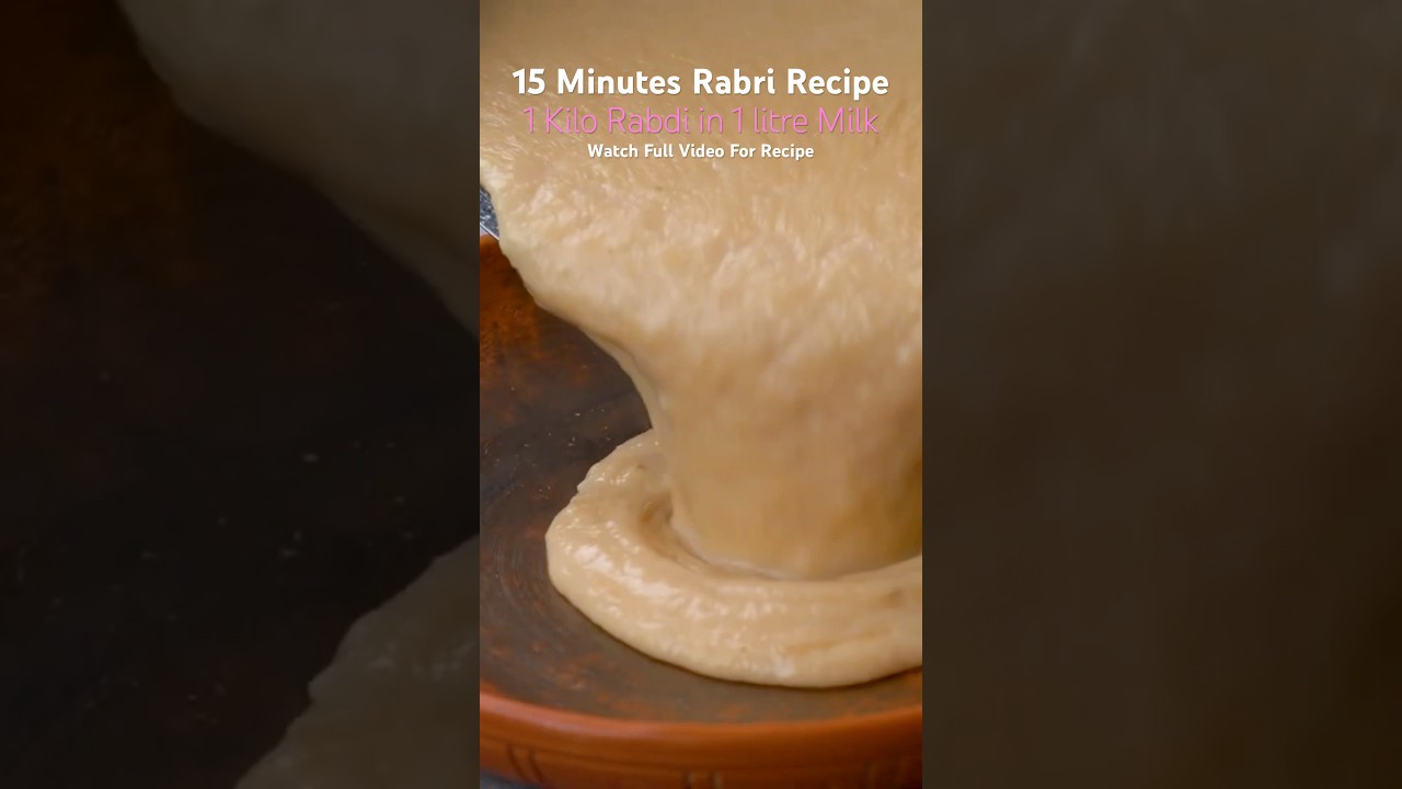 15 Minutes Rabri Recipe | 1 Kilo Rabdi in 1 litre Milk #Rabdi #indiandessert #dessert #milk #sweets