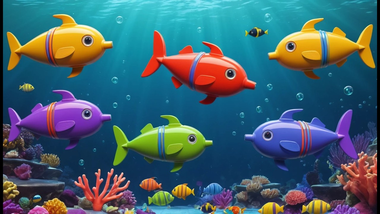 Six Little Toy Submarines Dive Dive Dive | Ocean Adventure & Counting Song-