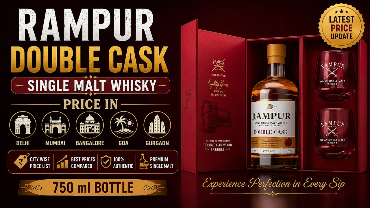 Rampur Double Cask Single Malt Whisky Price in Delhi, Mumbai, Bangalore, Goa and Gurgaon 