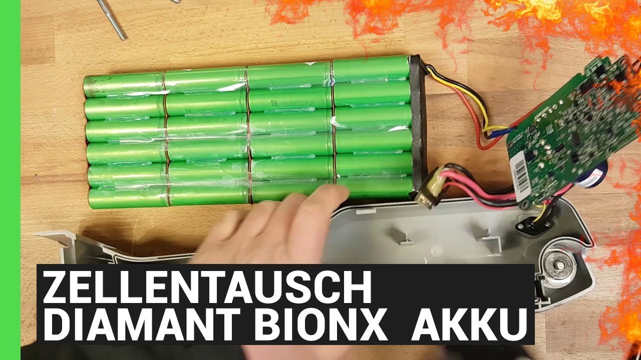 Bionx Akku Zellentausch - Diamant BionX E Bike Akku - Li-ion - Sony Konion V3 US18650V3