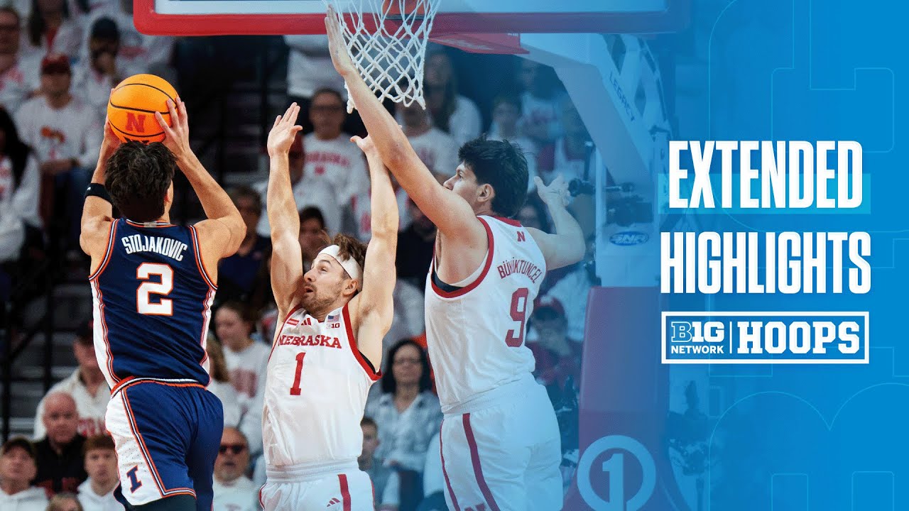 Illinois at Nebraska | Extended Highlights | Big Ten Men's Basketball | 02/01/26
