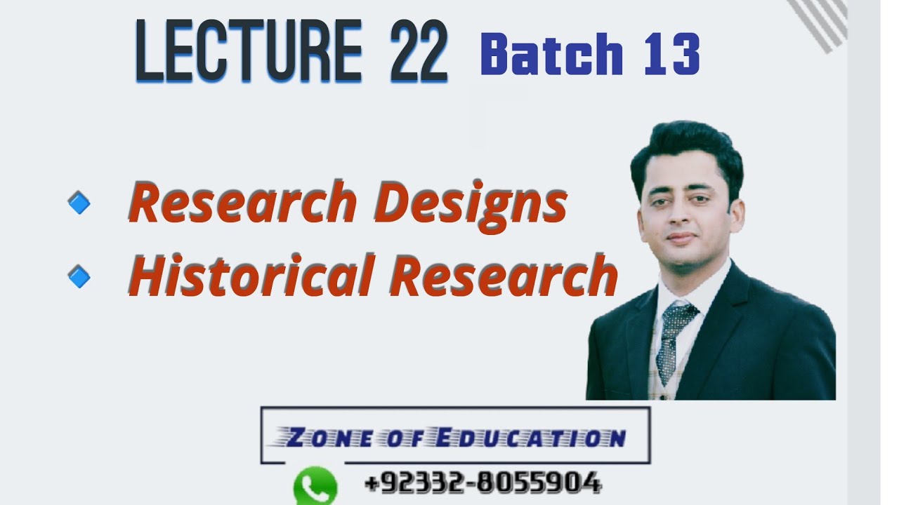 Lec 22 B12 Research designs, Types of research by methods and purpose
