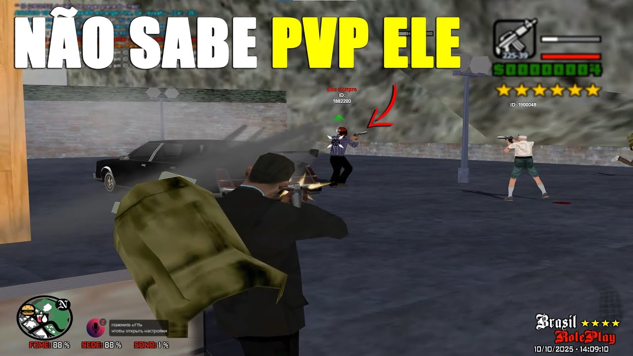 ACABAMOS COM A ORG INTEIRA NO PVP NO BRASIL ROLEPLAY - GTA SAMP RP