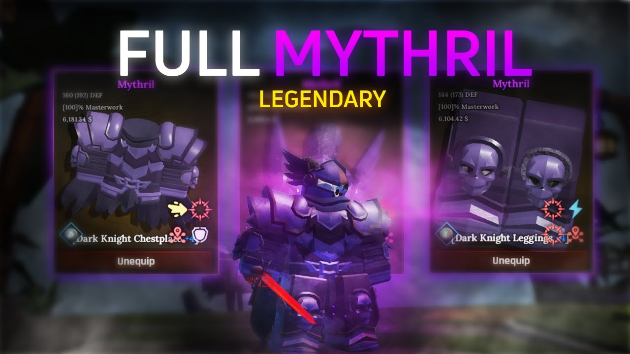 Legendary Mythril Armor Showcase | The Forge Roblox