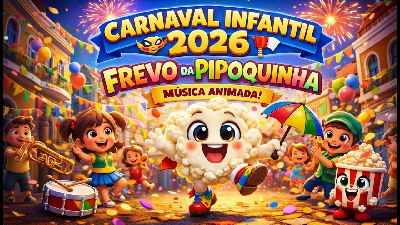 Carnaval Infantil 2026 🎭 Frevo da Pipoquinha 🍿🎺 | Música Animada para Crianças