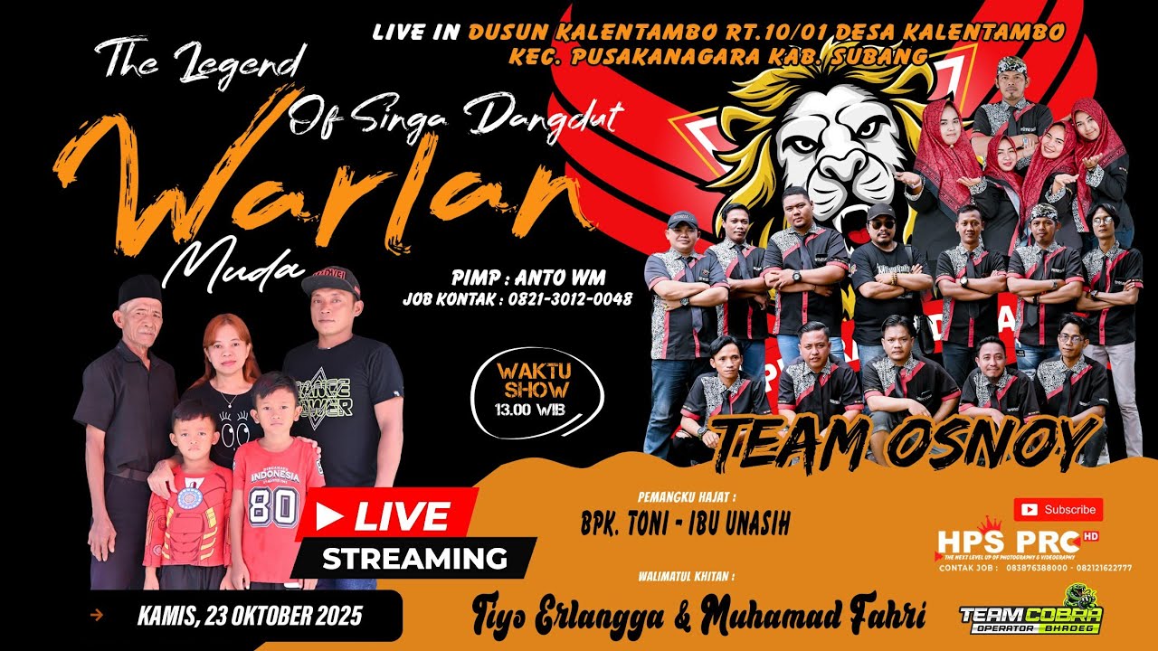 🔴LIVE NGARAK THE LEGEND OF PANTURA WARLAN MUDA | KAMIS, 23 OKTOBER 2025 | KALENTAMBO - PUSAKANAGARA