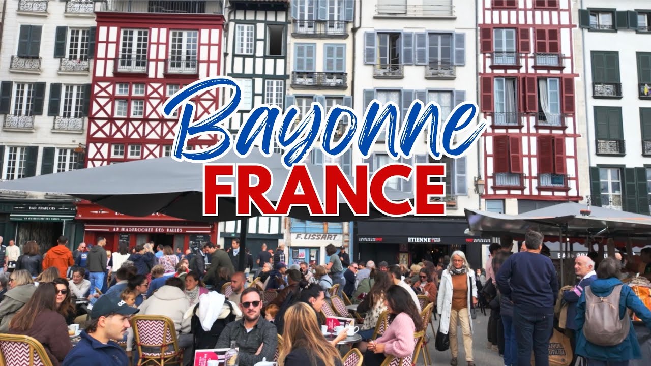 📍🇫🇷 4K Walking Through Bayonne&rsquo;s Half Timbered Charm | Bayonne, France | 2025