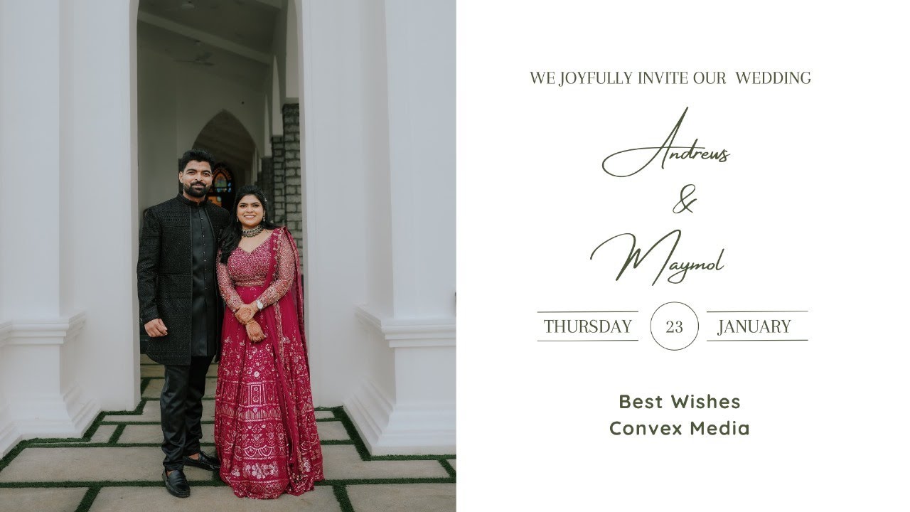 Wedding Ceremony | Andrews & Maymol | 23.01.2025 | Thursday | 4.15 PM | Convex Media