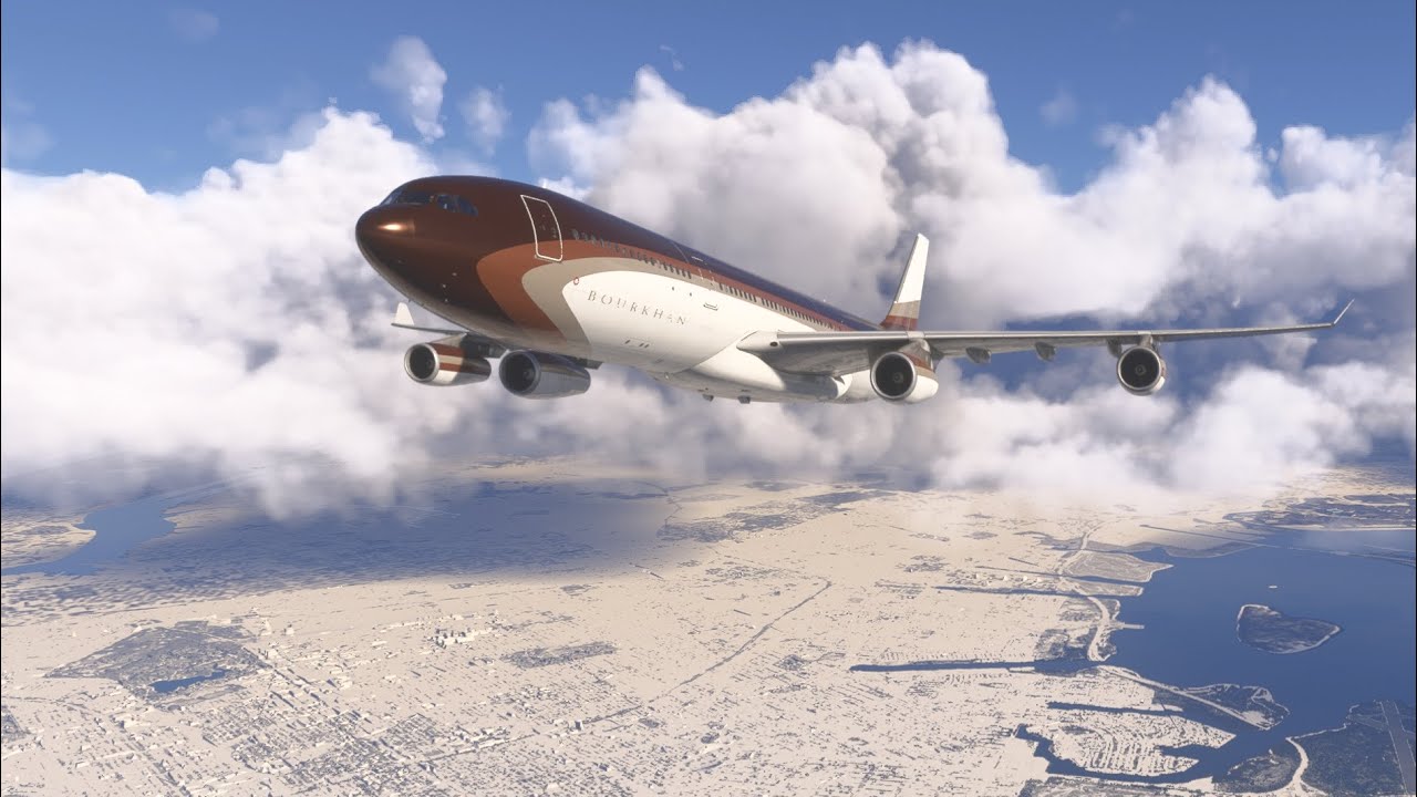 MSFS 2024 | Xbox X | Airbus A340-300 VIP iniBuilds Bourkhan | Largest Business Jet | New York-Dallas