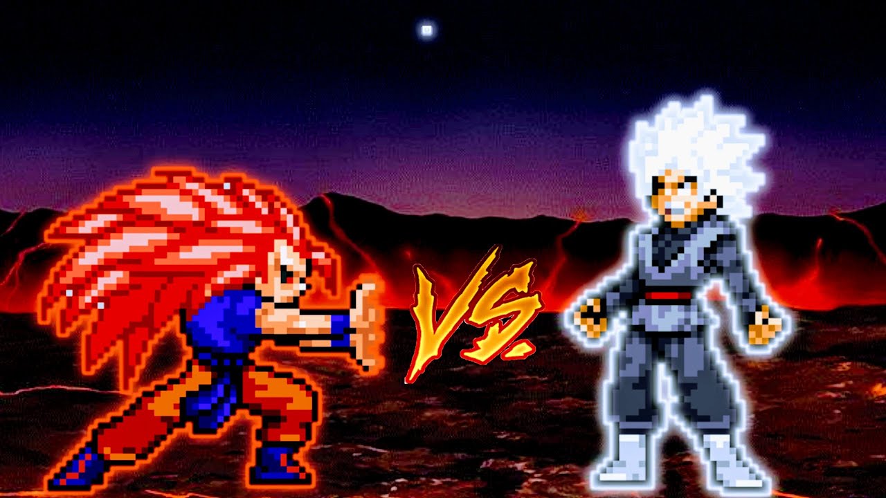 Evil Goku SSJ3 VS Goku Black SSW in Jump Force Mugen