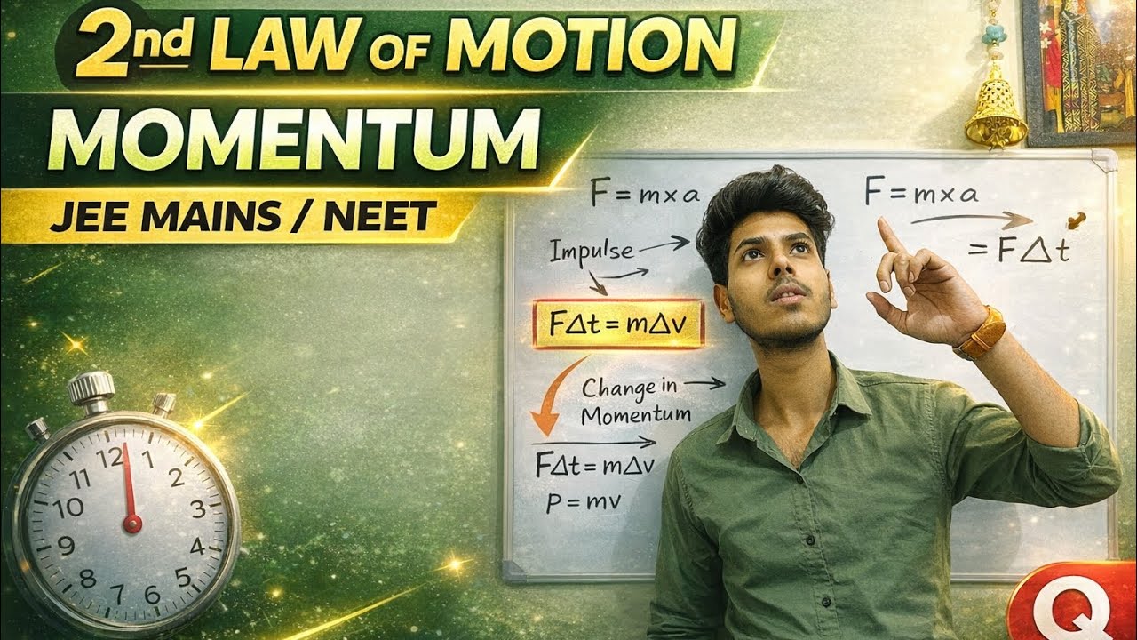 Newton’s 2nd Law of Motion 11th  | Momentum & Impulse One Shot 🔥 JEE Mains / NEET 2026