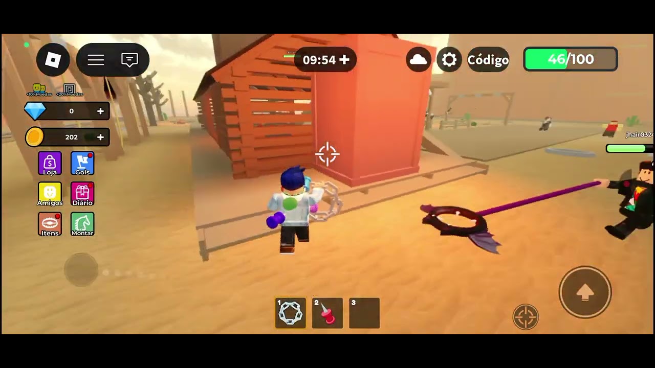 Ikaro joga jogo da cordinha amarre os outros e saia puxando no Roblox