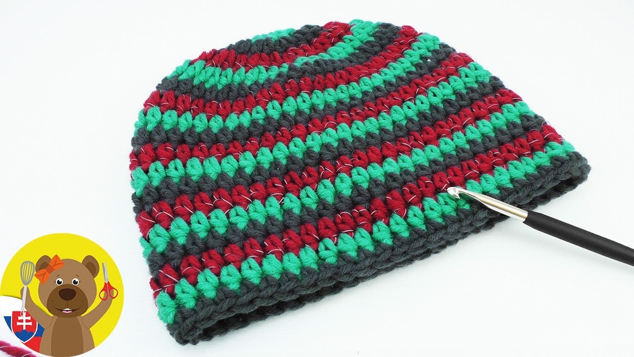 Ako uháčkovať čiapku | Háčkovaná čiapka návod | Neviditeľný prechod | Myboshi štýl | 51 - 55 cm