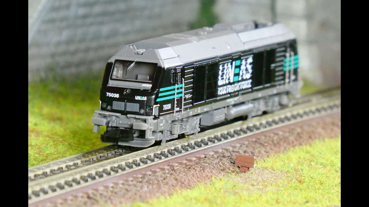 REE Modeles NW294 Locomotive Diesel BB 75036, LINEAS, noire, N - 1/160