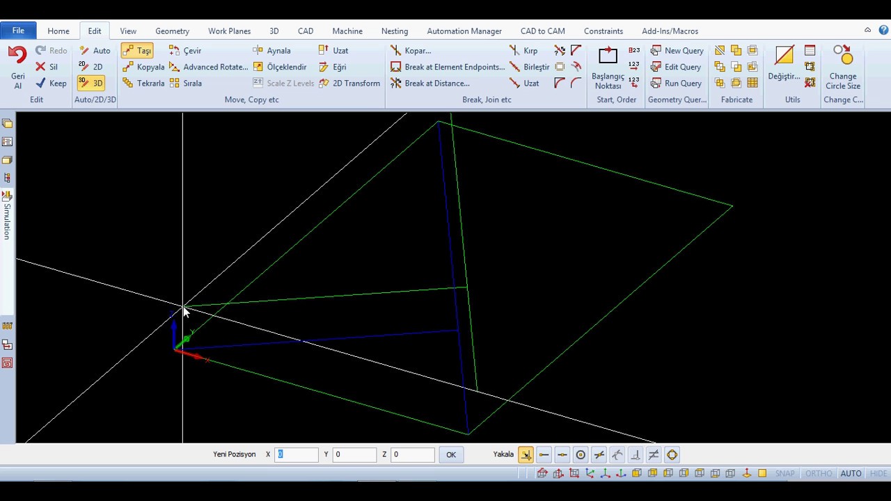 alphacam 3D kapak çizimi