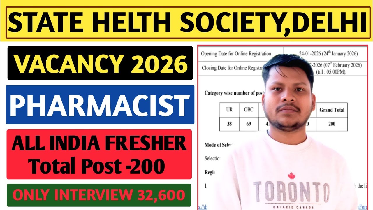 Dshm Delhi Pharmacist New Vacancy 2026 Notification Out | nhm delhi pharmacist recruitment 2026 |