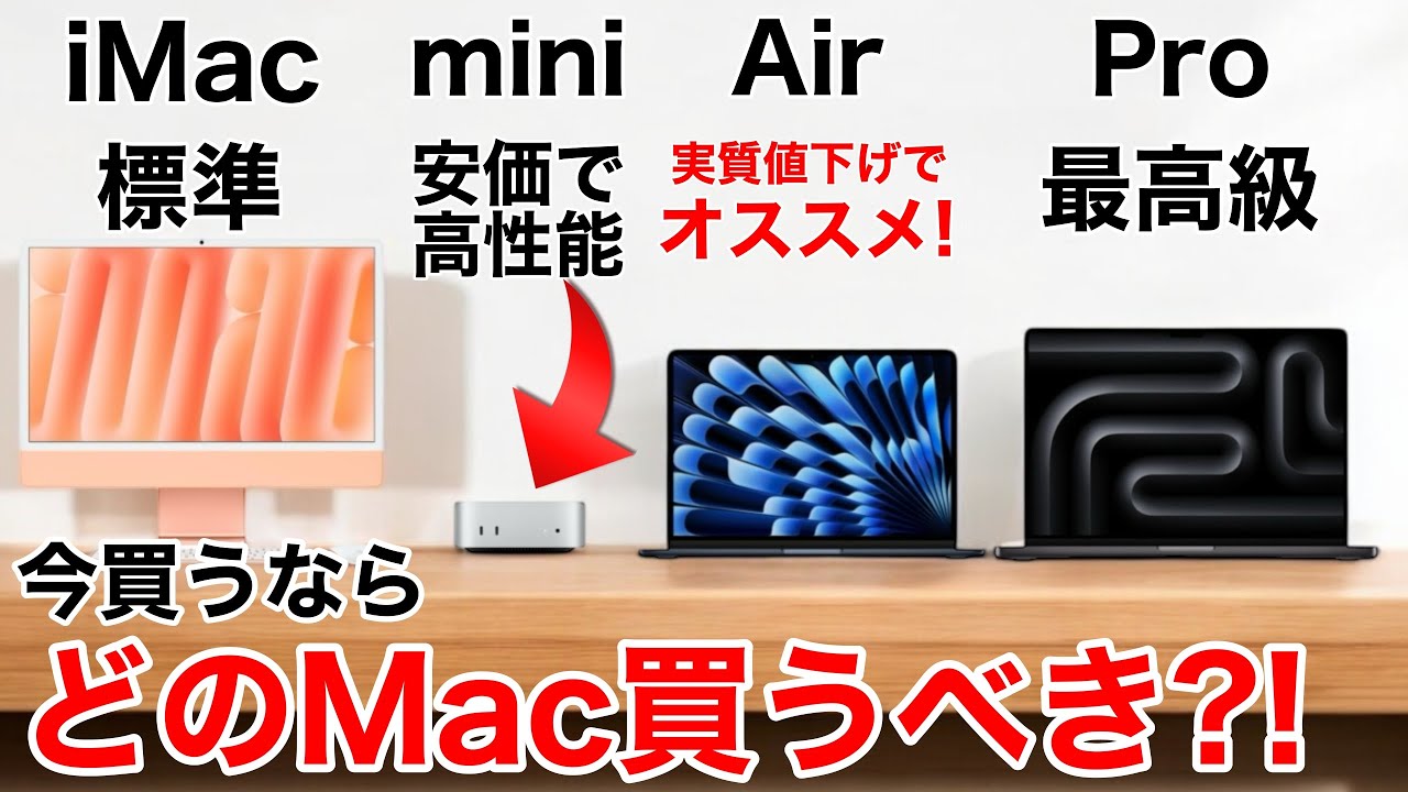 【オススメも解説!】Mac今買うならどれにするべき?!特徴から価格一覧、比較にオススメ構成まで!