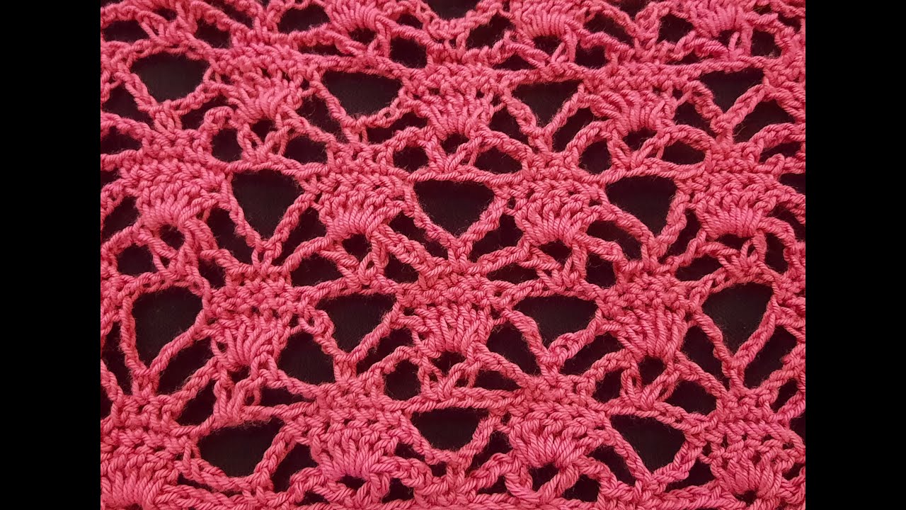 طريقه عمل غرزة سهلة وجميلة بالكروشيه  How to crochet easy and fast stitch