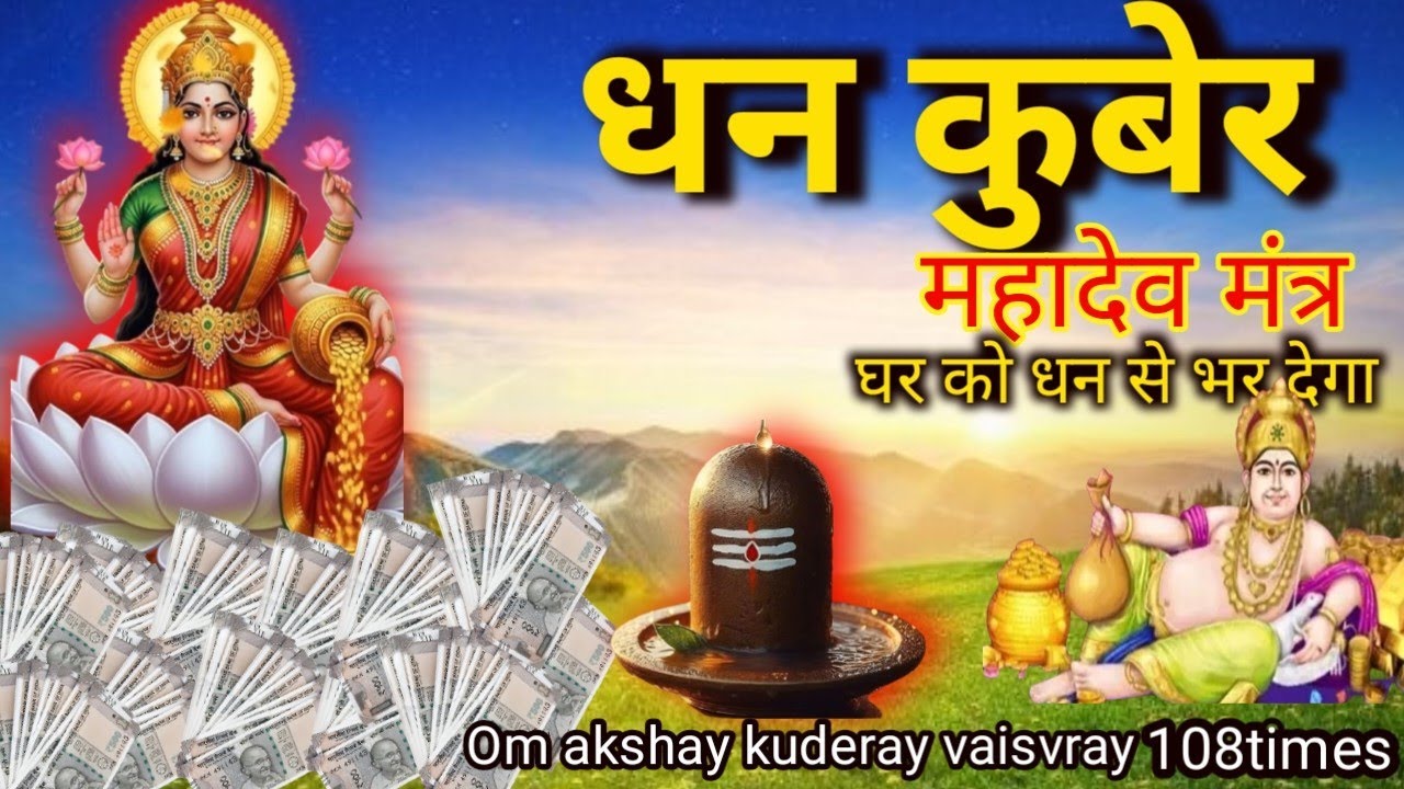  Shree Lakshmi kuder Mantra | Laxmi kuder Mantra Jaap | सुनने से घरधन से भर जाएगा | धनकुबेर महादेव |