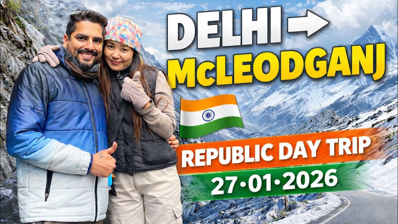 Delhi to McLeodGanj🧤❄️/A day well spent in Bhagsunag 🌿💧/himachal pradesh/