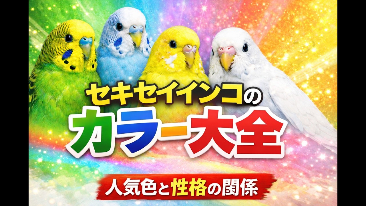 セキセイインコのカラー大全　人気色と性格の関係