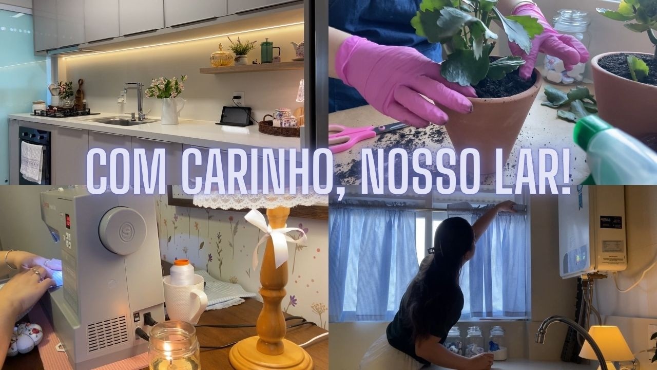 COMPRINHAS DE PÁSCOA, FAZENDO REPLANTE DAS MINHAS FLORES, PÃO INTEGRAL E CORTINA PARA A LAVANDERIA!