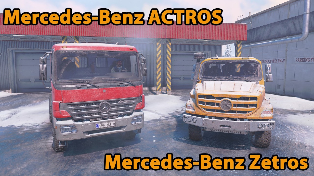 SNOWRUNNER  —  MERCEDES-BENZ! ТЕСТ-ДРАЙВ  ГРУЗОВИКОВ!