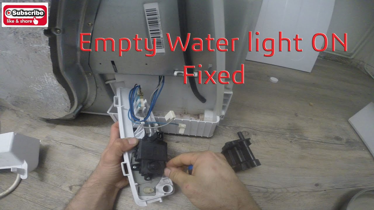 Drying Machine Indesit IDC75 not heating up, Empty Water Light On, Fixed in tumble dryer