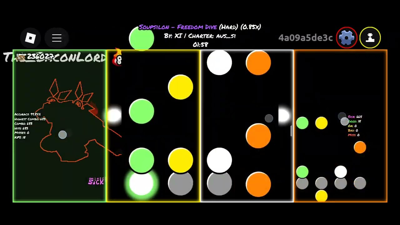 I played FREEDOM DIVE on 0.85× speed in funky friday..