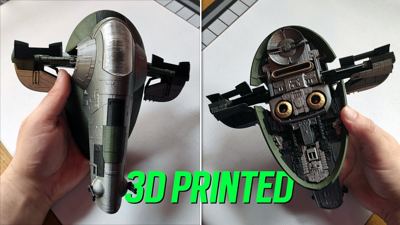 Boba Fett's Ship - Star Wars - 3D Printed - Print Ideas - Best Free 3D Models Fab365