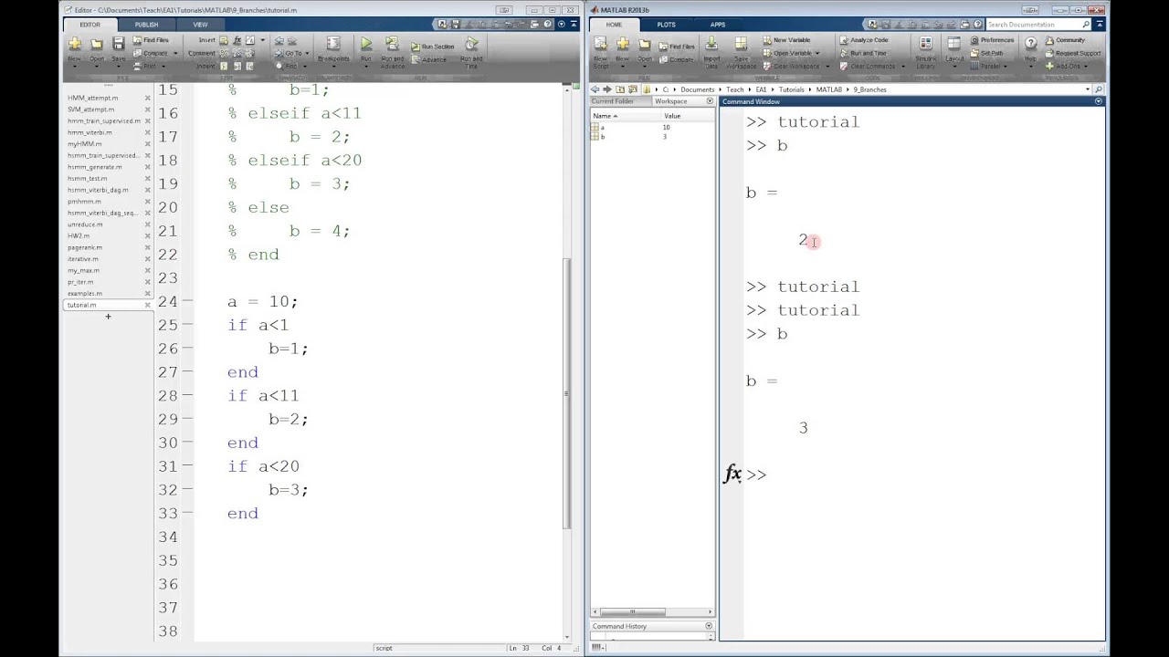 MATLAB Branch (IF/ELSE) Tutorial