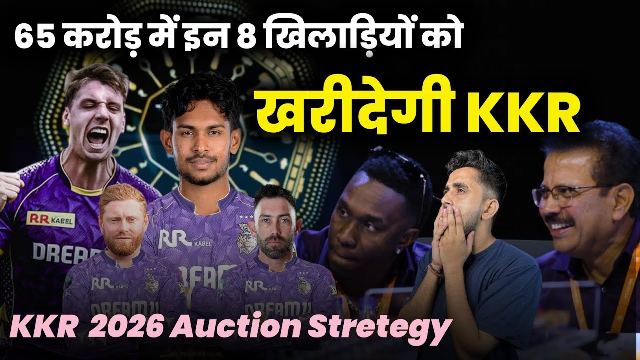IPL 2026 Auction - KKR Target players list | KKR Auction Stretegy for 2026 mini auction 