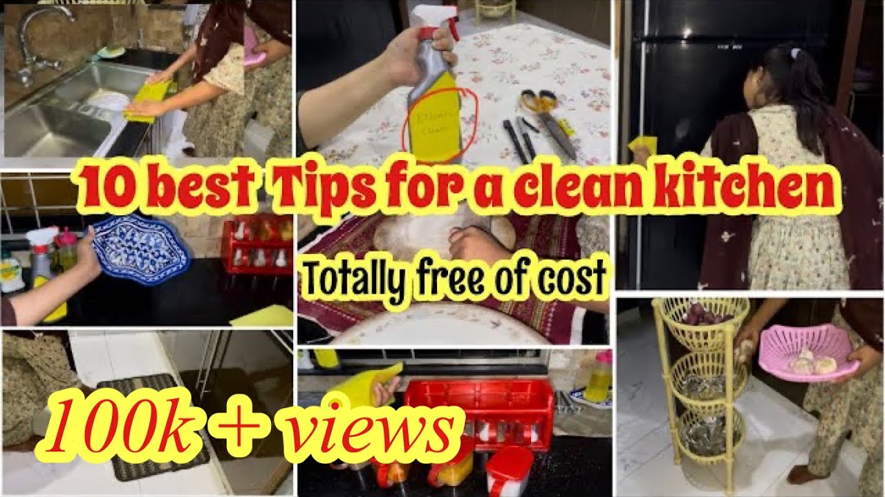 10 best kitchen tips for a clean kitchen|How to keep kitchen clean & organised|Kitchen cleaning tips