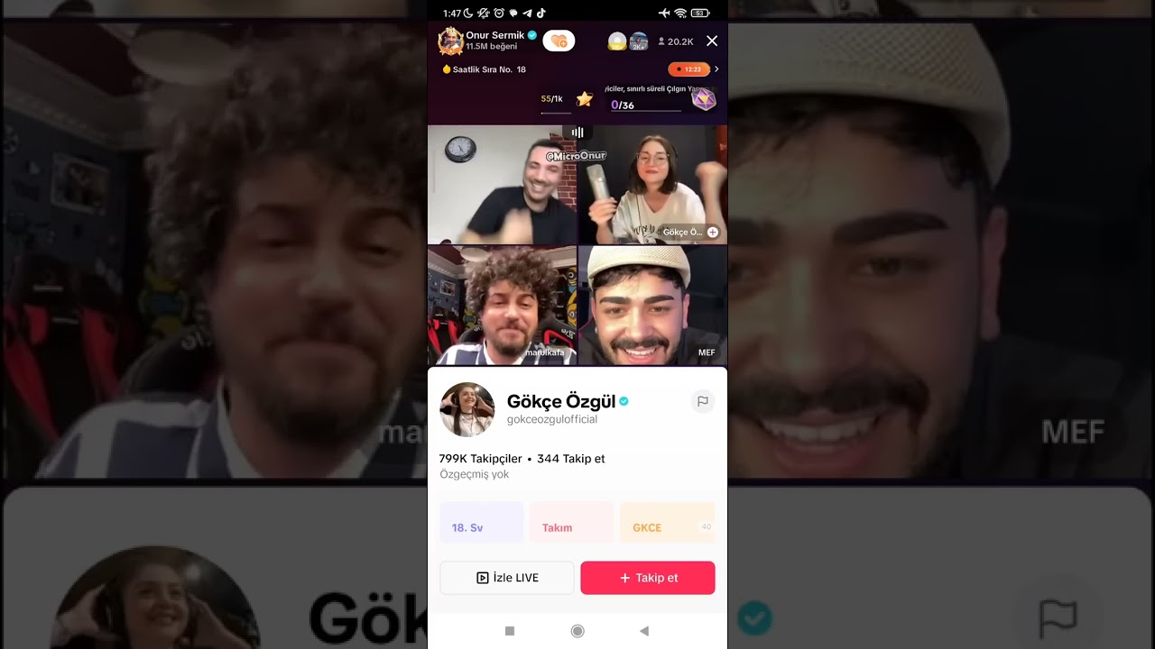 ONUR SERMİK MEF GÖKÇE MARULKAFA CANLI YAYIN