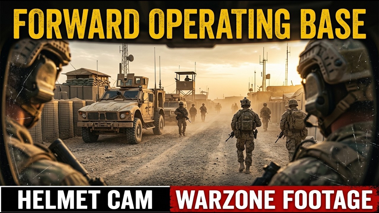 Forward Operating Base POV | Raw Helmet Cam Inside a War Zone Military Base