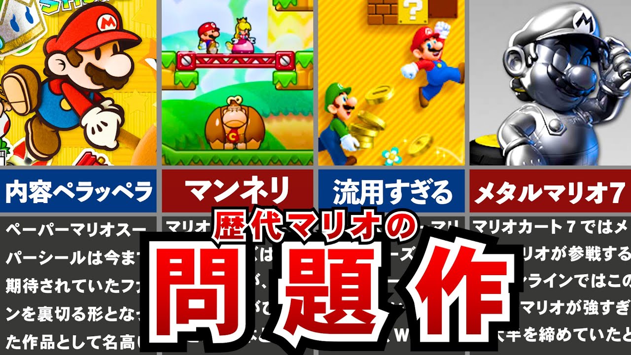 【歴代マリオ】不評過ぎたスーパーマリオシリーズの問題作
