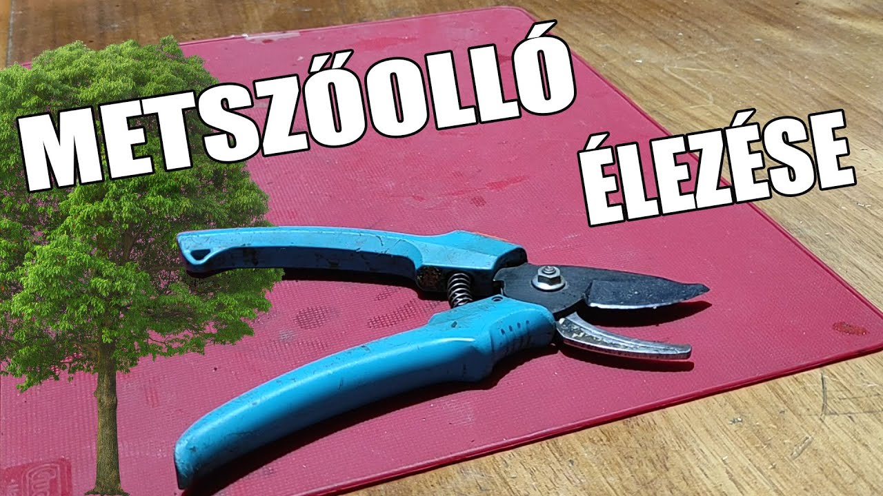 Metszőolló élezése házilag.