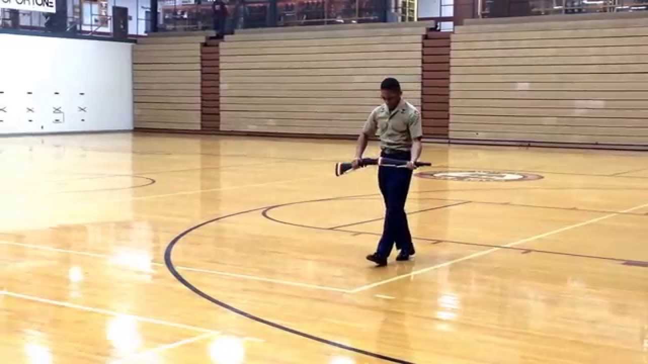 Portage High School MCJROTC Armed Exhibition Solo - Concordia - 2014