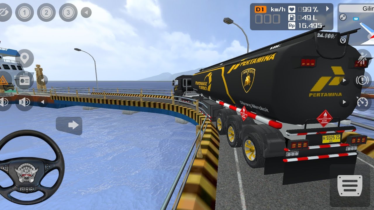Truck Tangki Panjang Jemput Penumpang Wisata ke Pelabuhan Gilimanuk | BUS SIMULATOR INDONESIA BUSSID