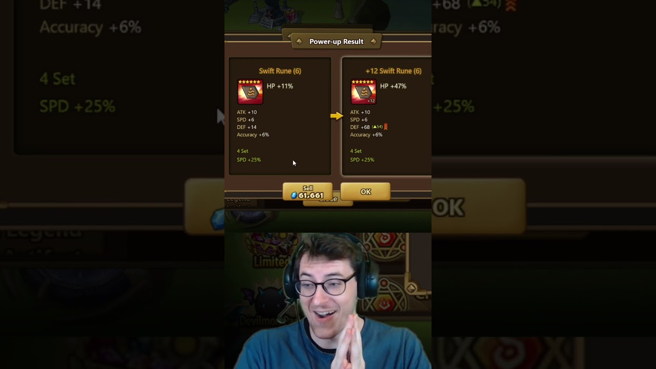 Life Changing QUAD ROLL?! Crafting Legendary Swift Runes - Summoners War