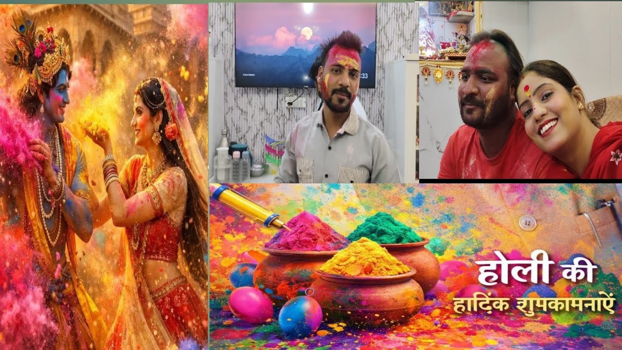 HOLI PAR BHAI AAYE GHAR...🥰#holi #youtube #festival #viral #vlog 