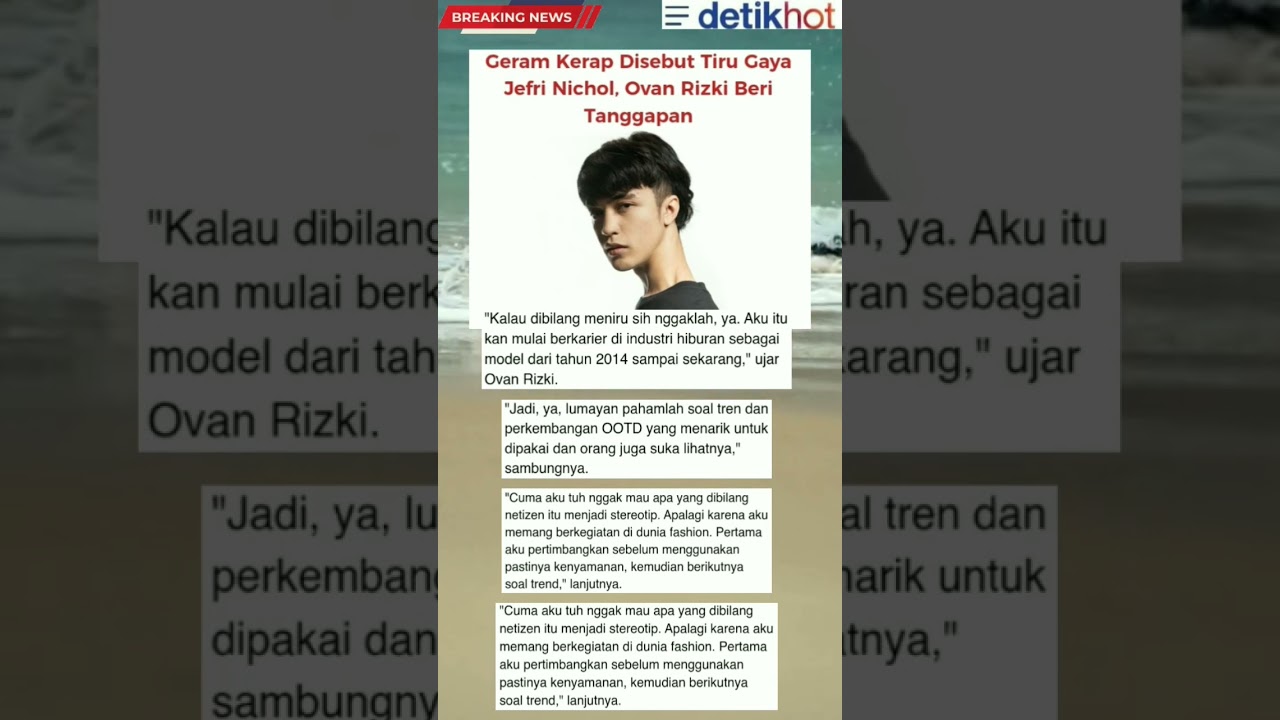 Ovan Rizky Tiru Gaya Jefri Nichol #artist #viral #ovan #rizky #jefrinichol #style #gaya #netizen
