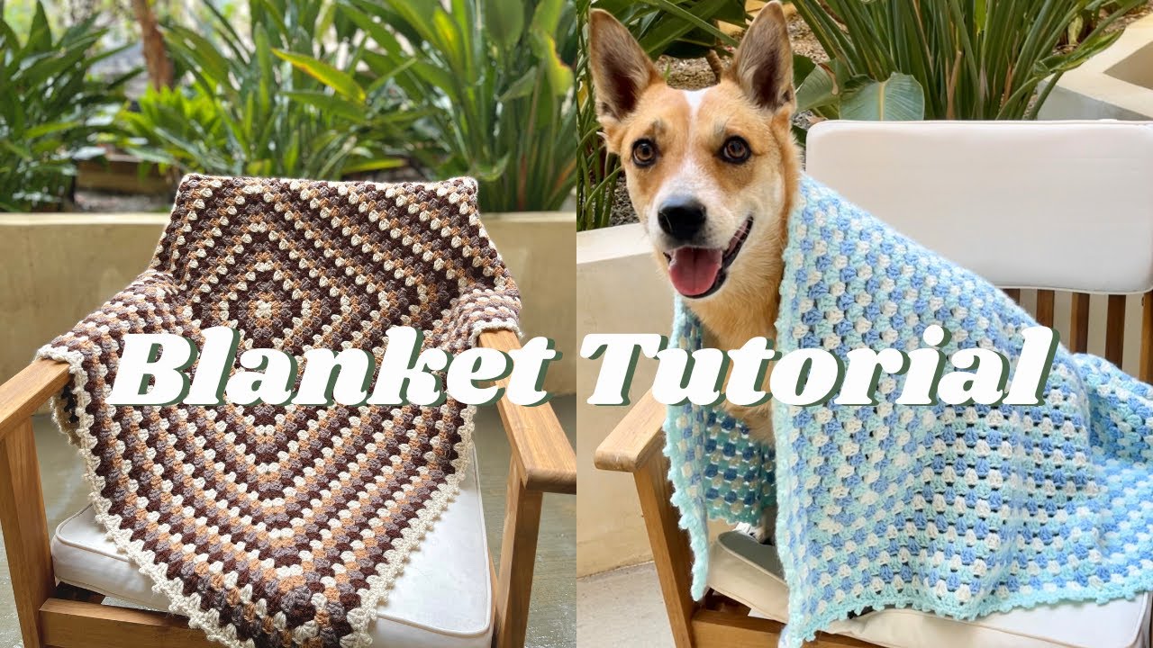 CROCHET Beginner Blanket Tutorial: Step-By-Step How To Crochet A Blanket | Hooks and Heelers