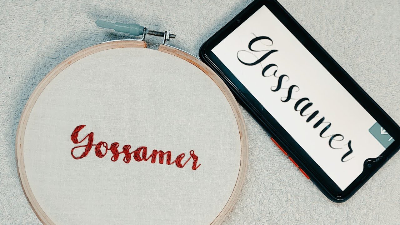 Letter Embroidery / How to trace and stitch Calligraphy Letter / Step by step tutorial for Beginners