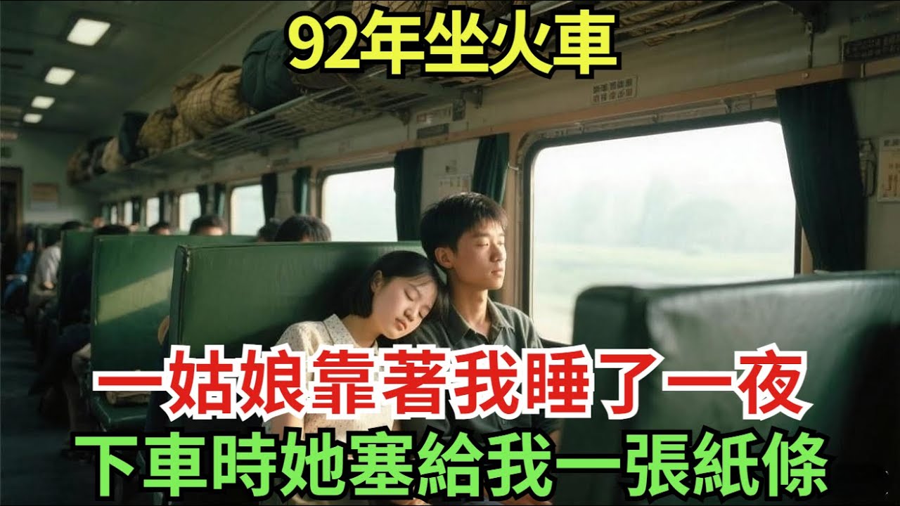 92年坐火車，一姑娘靠著我睡了一夜，下車時她塞給我一張紙條#真實故事#案件#奇聞#故事#奇聞觀察室#奇聞#真相#奇聞軼事#談笑娛生